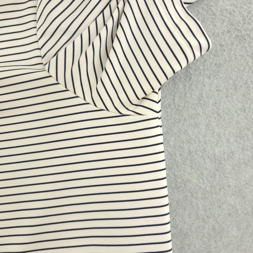 Polo Ralph Lauren Polo Shirt Mens L White Stripe Pony Logo Golf Stretch Top
